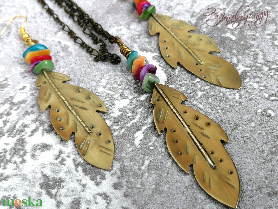 Sárgaréz TOLL nyaklánc - ékszer - nyaklánc - hosszú nyaklánc - Meska.hu