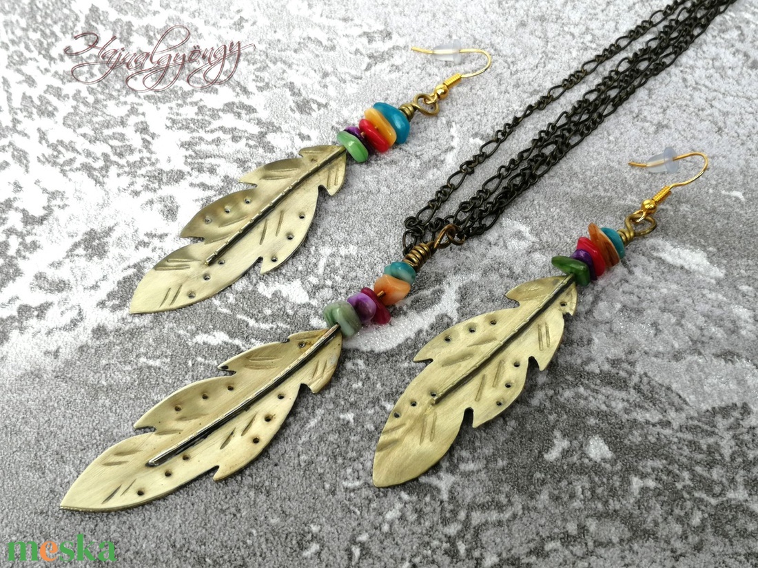 Sárgaréz TOLL nyaklánc - ékszer - nyaklánc - hosszú nyaklánc - Meska.hu