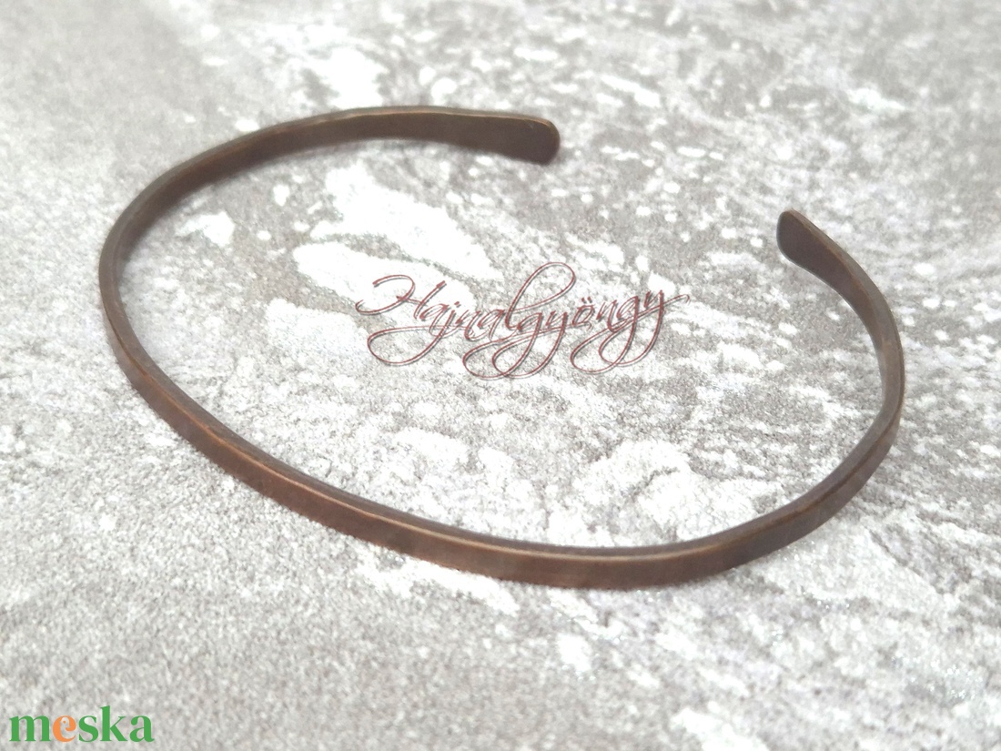 Vékony vörösréz karperec - ékszer - karkötő - karperec - Meska.hu
