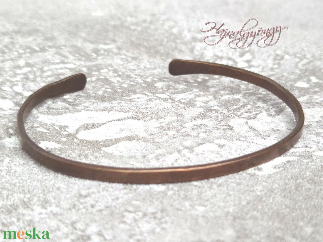 Vékony vörösréz karperec - ékszer - karkötő - karperec - Meska.hu