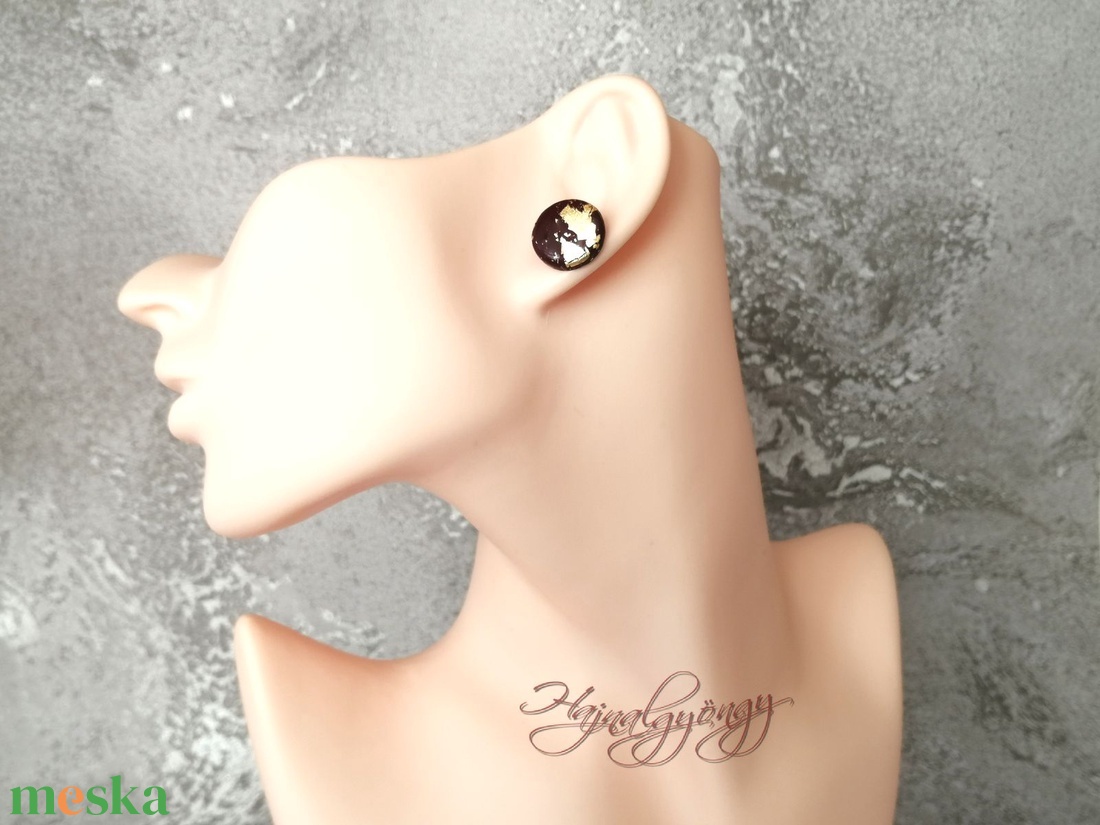 BURGUNDI nagy fülbevaló - ékszer - fülbevaló - pötty fülbevaló - Meska.hu