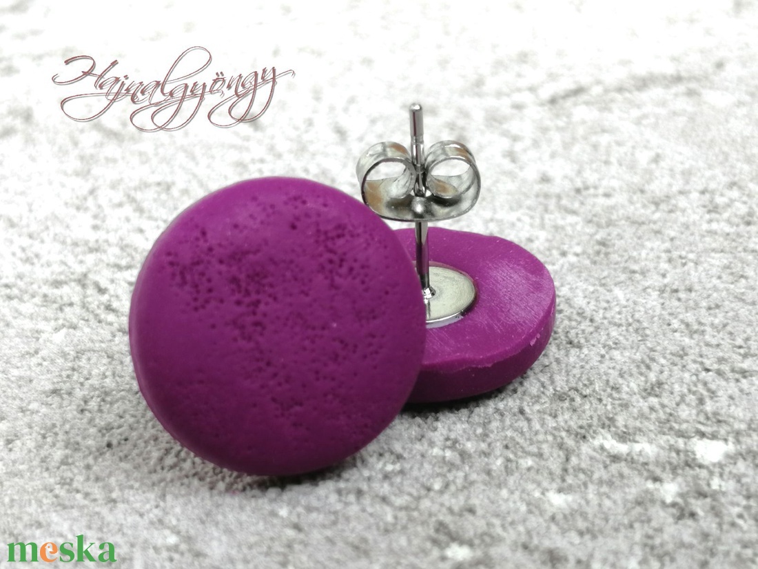 PADLIZSÁN nagy fülbevaló - ékszer - fülbevaló - pötty fülbevaló - Meska.hu