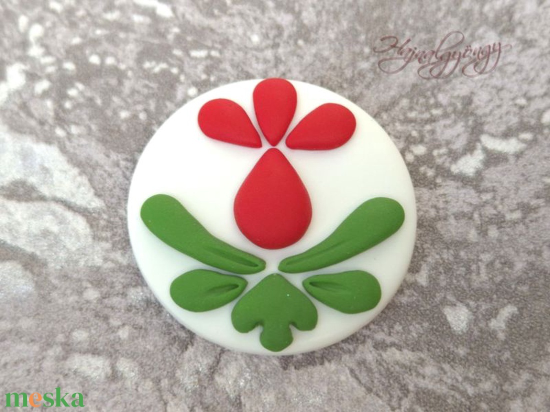 KOKÁRDA - virág mutívum - ékszer - kitűző és bross - Meska.hu