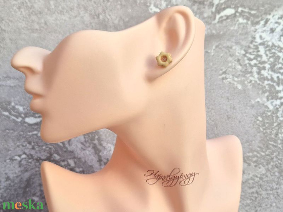 LINZER VIRÁG fülbevaló  - ékszer - fülbevaló - pötty fülbevaló - Meska.hu