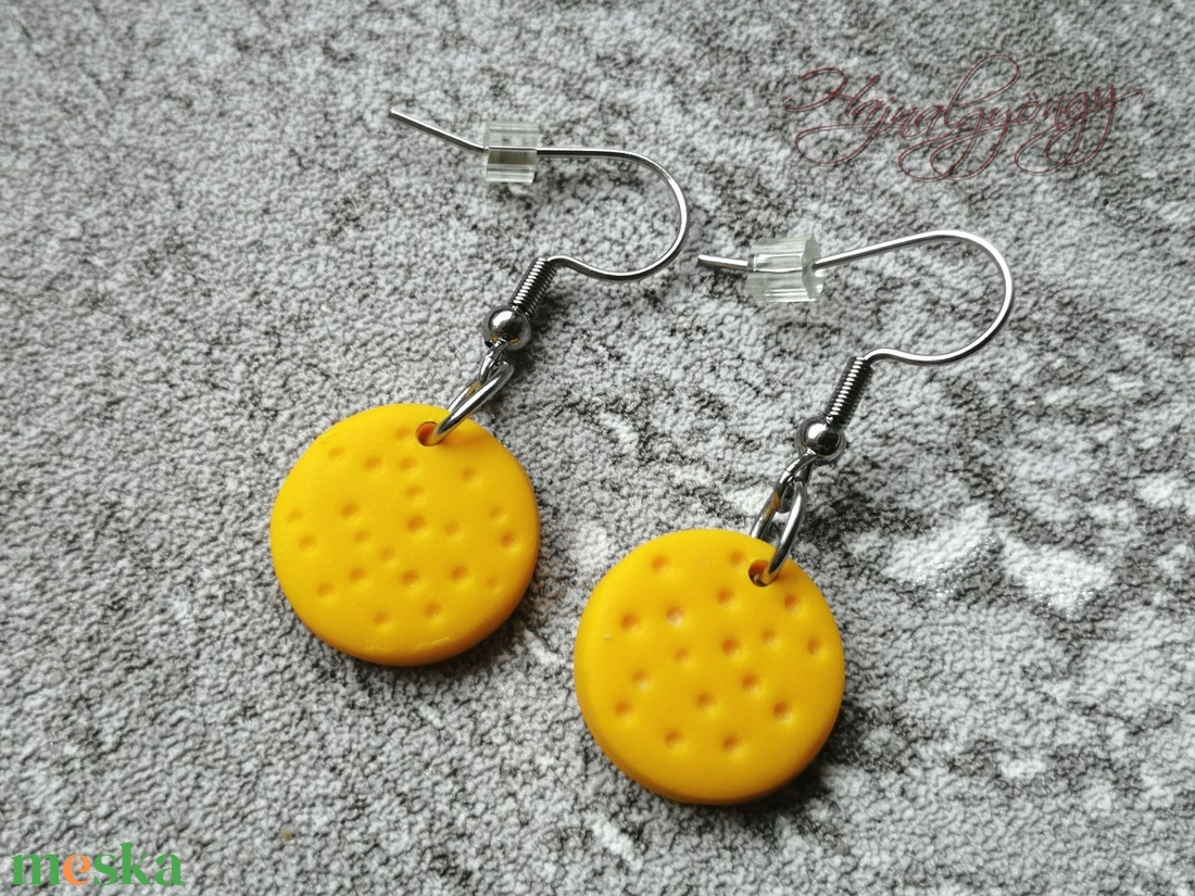 NAPSÁRGA nemesacél fülbevaló - ékszer - fülbevaló - lógó fülbevaló - Meska.hu