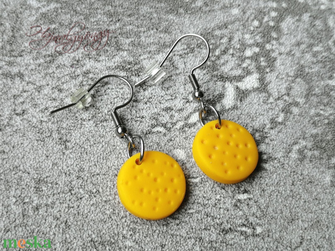 NAPSÁRGA nemesacél fülbevaló - ékszer - fülbevaló - lógó fülbevaló - Meska.hu