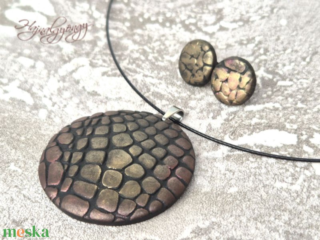 BRONZ RÖGÖK nemesacél fülbevaló - ékszer - fülbevaló - pötty fülbevaló - Meska.hu