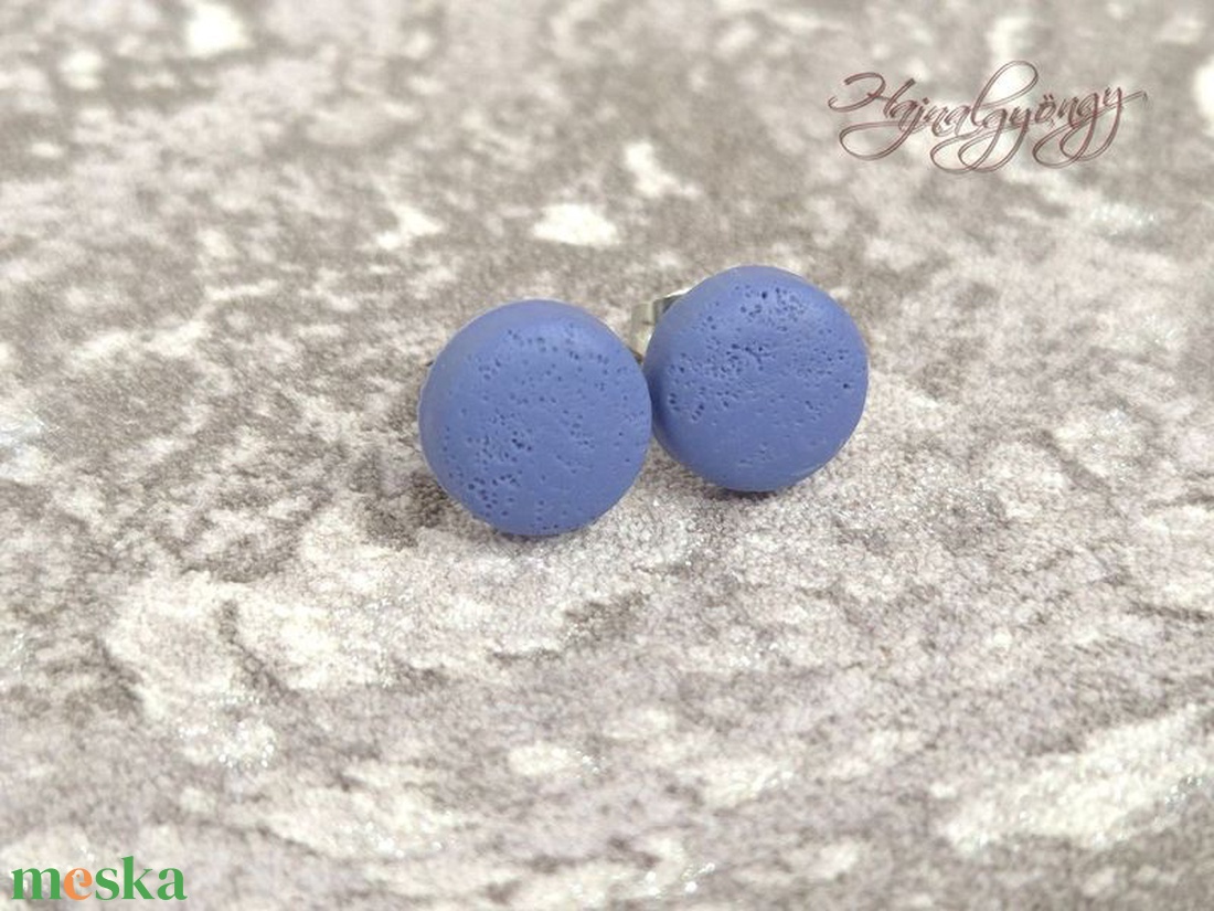 LILÁS KÉKES nemesacél fülbevaló 10 mm - ékszer - fülbevaló - pötty fülbevaló - Meska.hu