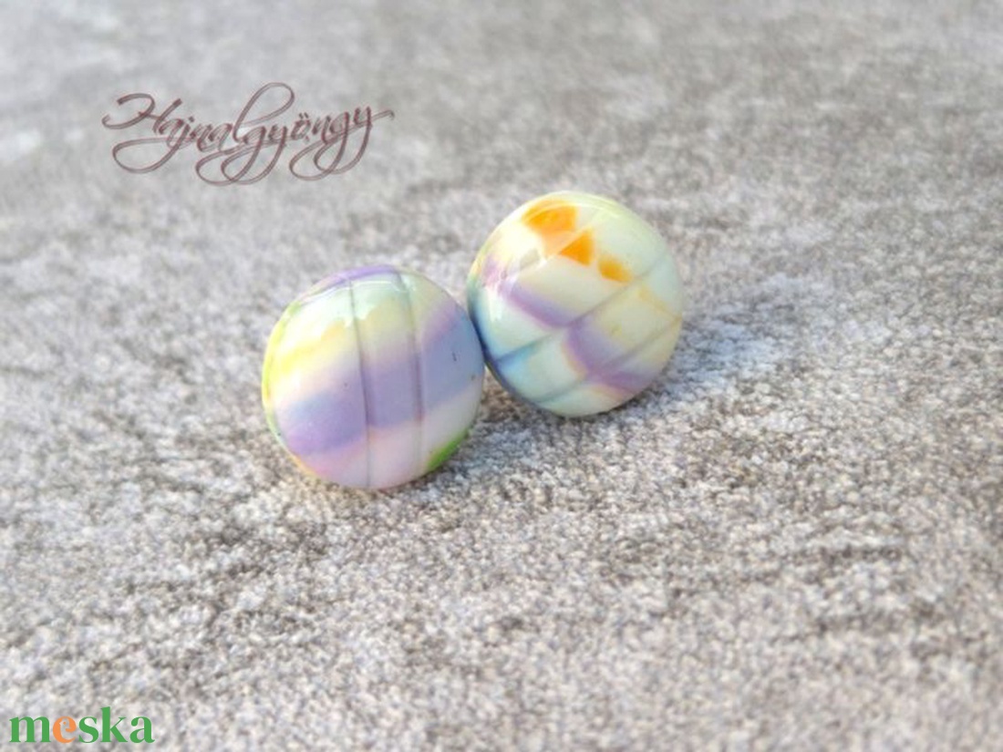 PASZTELL nemesacél fülbevaló - ékszer - fülbevaló - pötty fülbevaló - Meska.hu