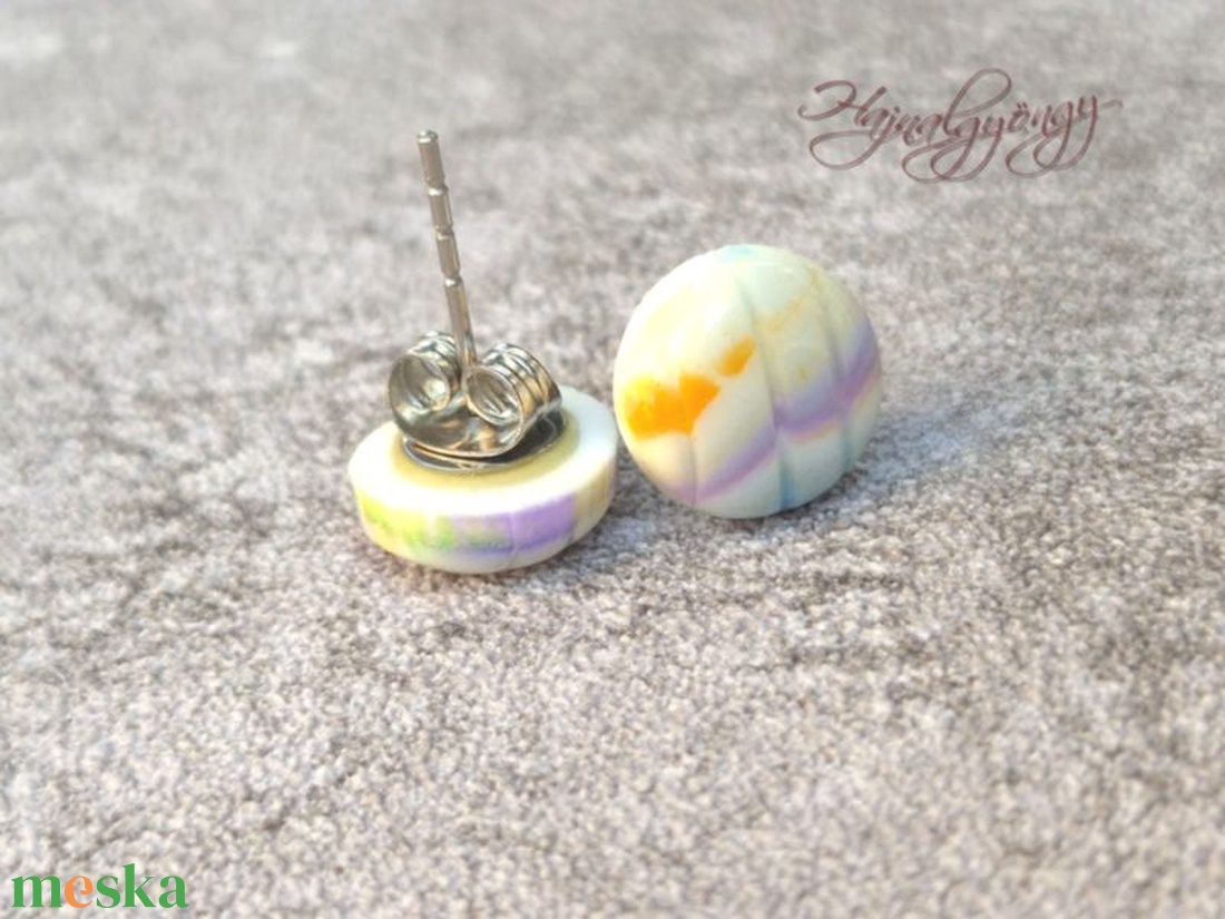 PASZTELL nemesacél fülbevaló - ékszer - fülbevaló - pötty fülbevaló - Meska.hu