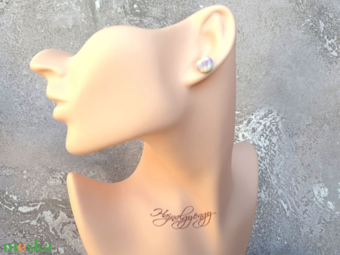 PASZTELL nemesacél fülbevaló - ékszer - fülbevaló - pötty fülbevaló - Meska.hu