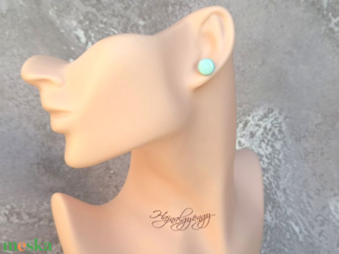 Menta nemesacél fülbevaló 10 mm - ékszer - fülbevaló - pötty fülbevaló - Meska.hu