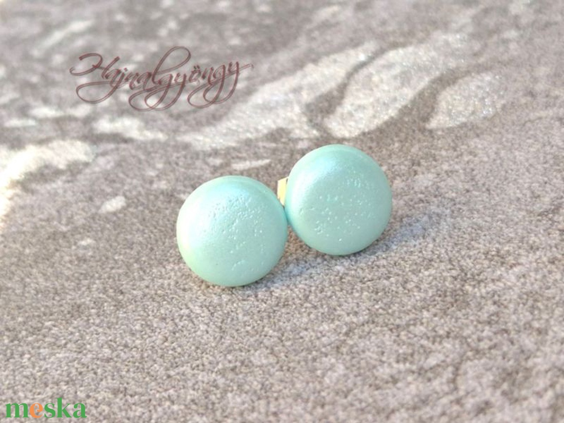 Menta nemesacél fülbevaló 10 mm - ékszer - fülbevaló - pötty fülbevaló - Meska.hu