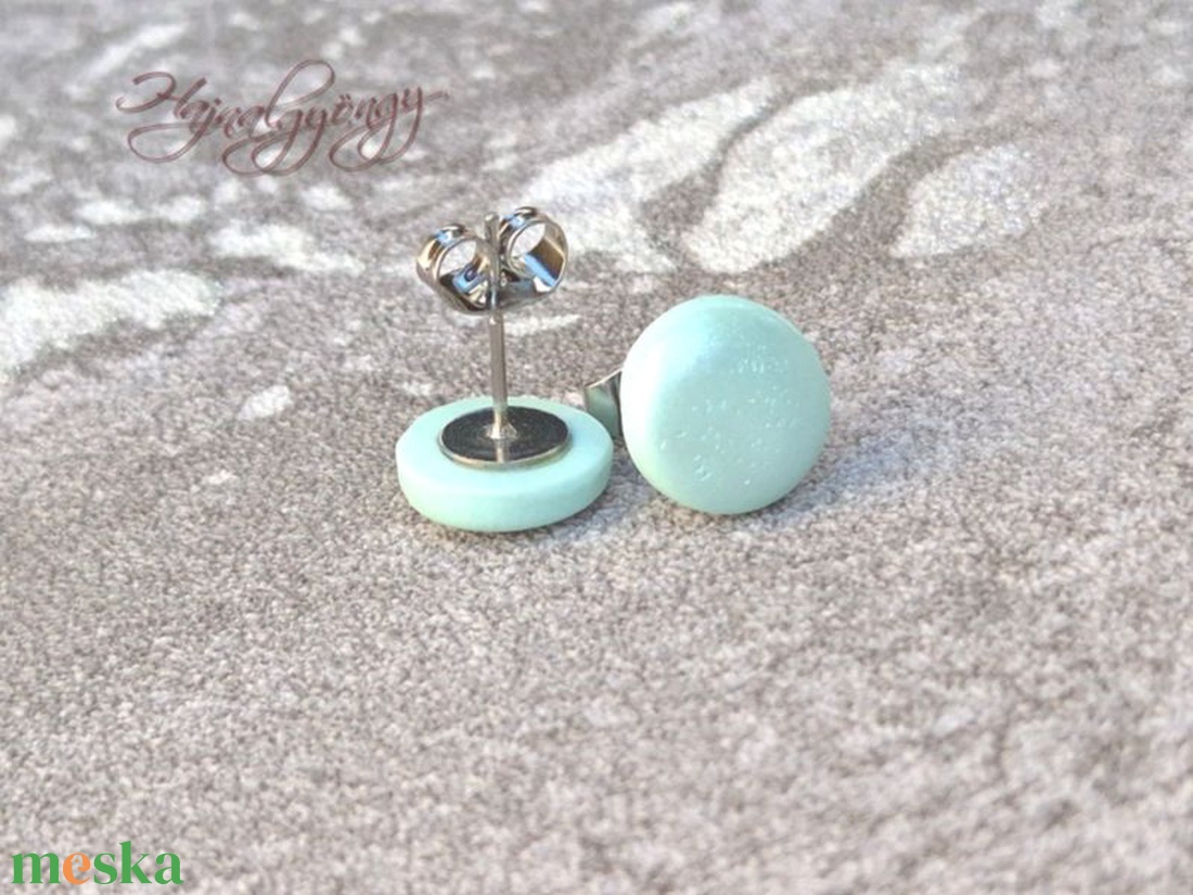 Menta nemesacél fülbevaló 10 mm - ékszer - fülbevaló - pötty fülbevaló - Meska.hu