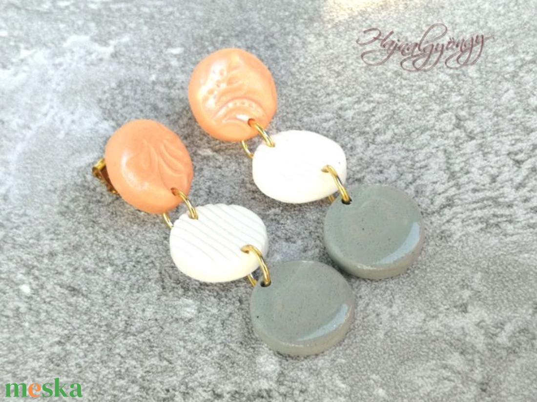 HÁROM KÖR nemesacél fülbevaló - ékszer - fülbevaló - lógó fülbevaló - Meska.hu