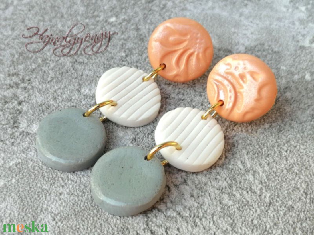 HÁROM KÖR nemesacél fülbevaló - ékszer - fülbevaló - lógó fülbevaló - Meska.hu