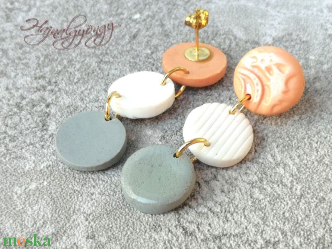 HÁROM KÖR nemesacél fülbevaló - ékszer - fülbevaló - lógó fülbevaló - Meska.hu