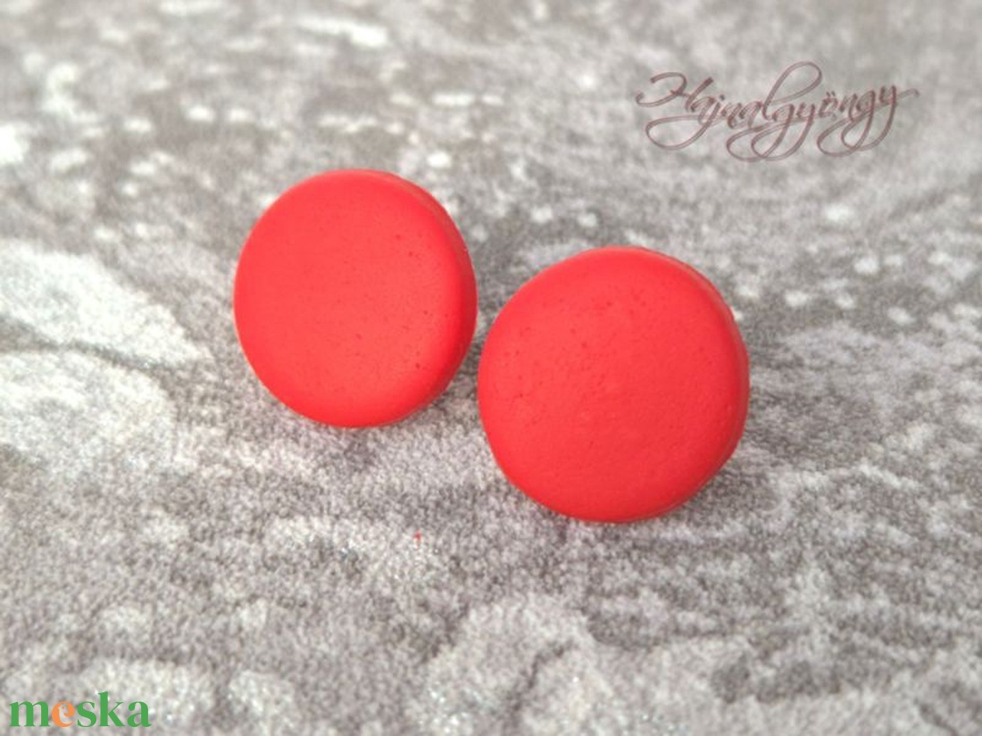 PIROS nemesacél fülbevaló 15 mm - ékszer - fülbevaló - pötty fülbevaló - Meska.hu