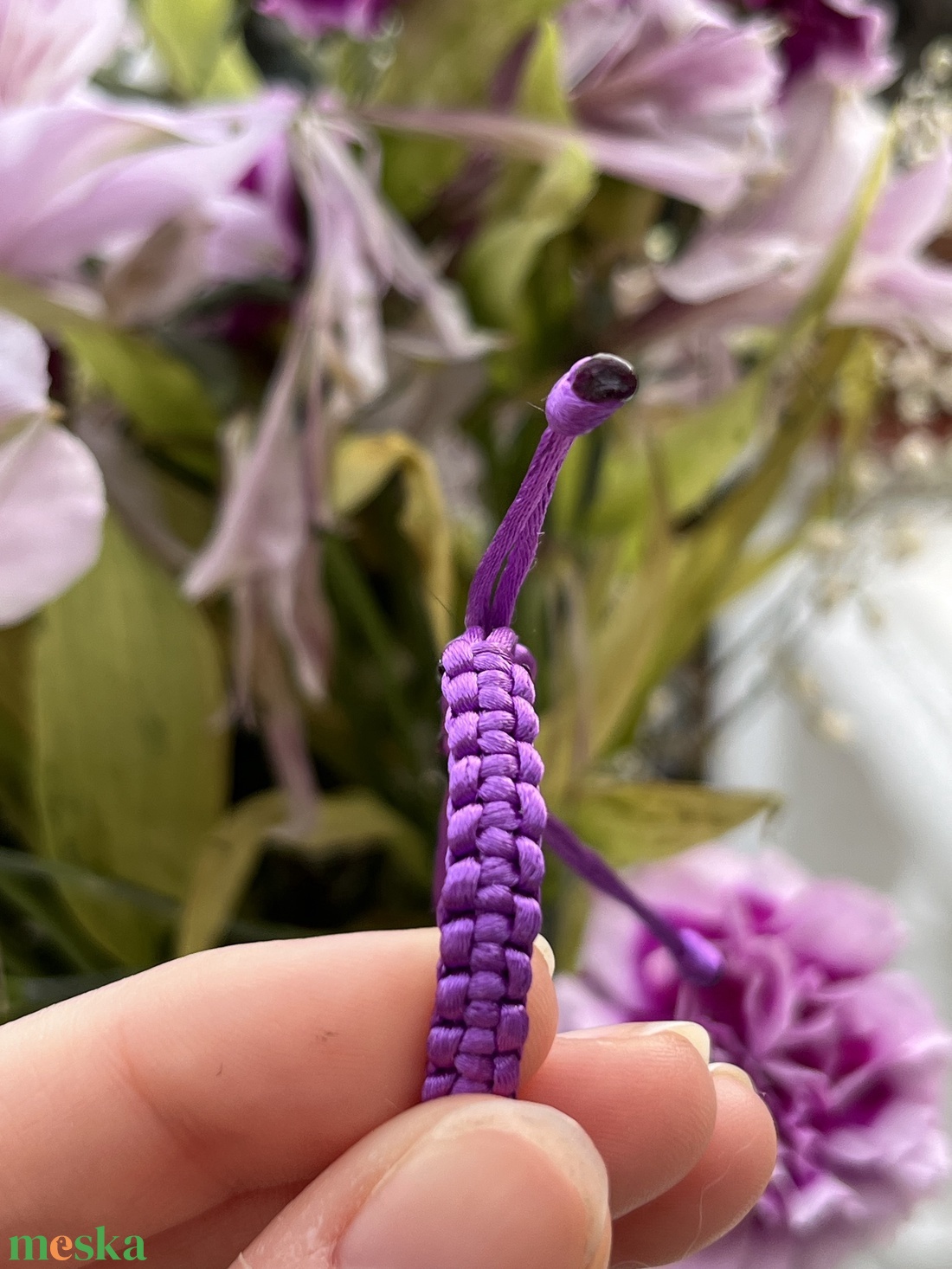 Fonott karkötő bronzszínű-citromsárga gyöngy pillangóval - ékszer - karkötő - fonott karkötő - Meska.hu