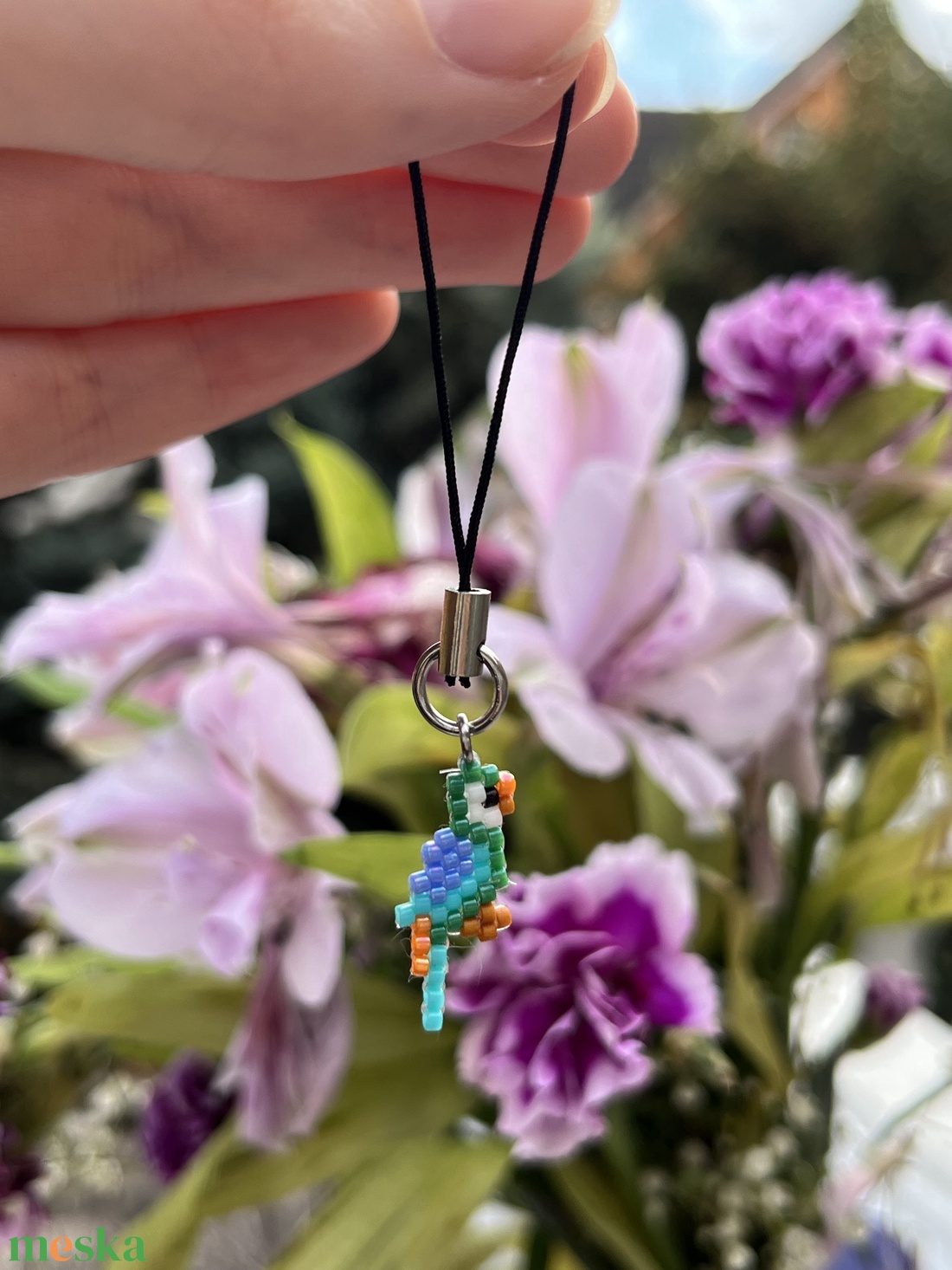 Icipici papagájos táskadísz - táska & tok - kulcstartó & táskadísz - táskadísz - Meska.hu