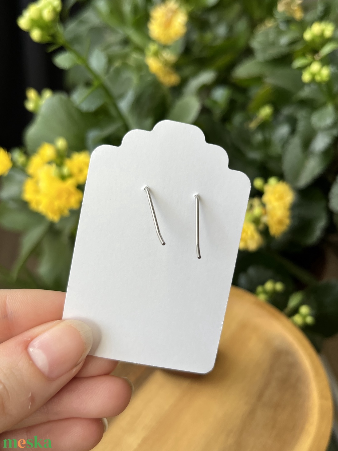 Kék-fehér-szürke pillangós gyöngy fülbevaló - ékszer - fülbevaló - lógó fülbevaló - Meska.hu