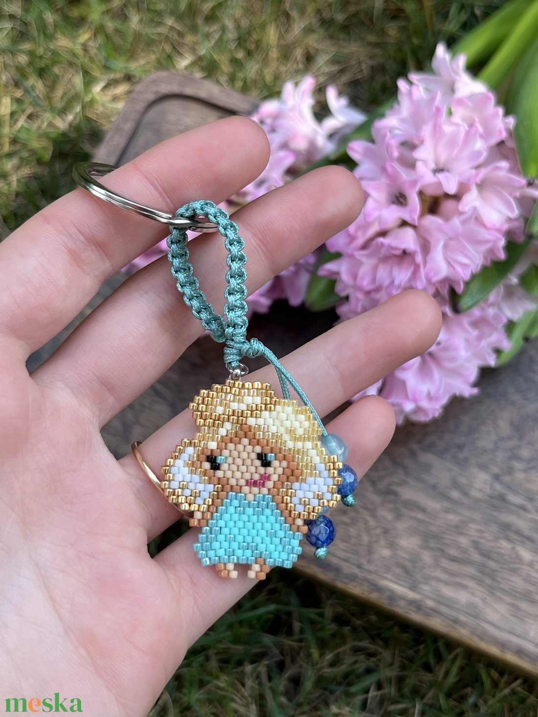 Kék angyalkás kulcstartó - táska & tok - kulcstartó & táskadísz - kulcstartó - Meska.hu