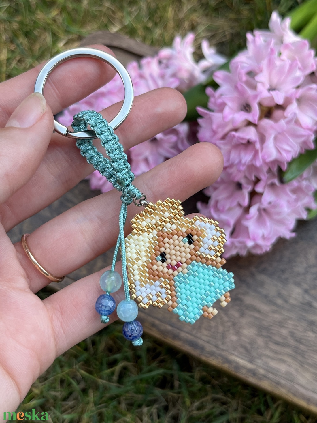 Kék angyalkás kulcstartó - táska & tok - kulcstartó & táskadísz - kulcstartó - Meska.hu