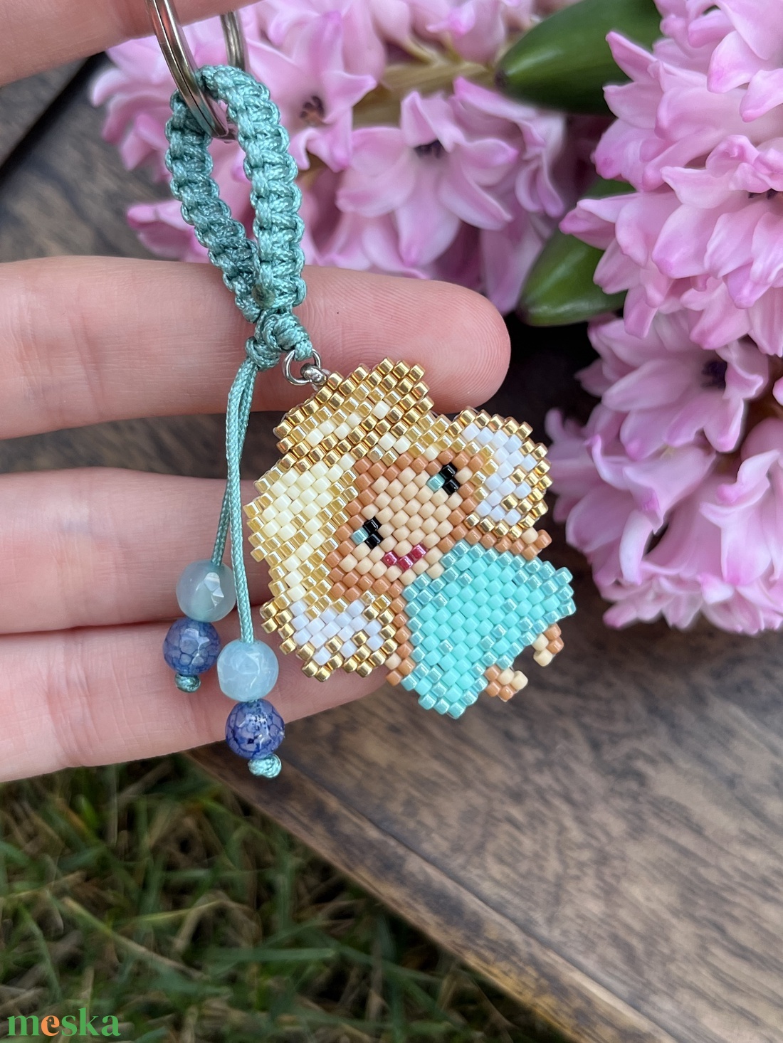 Kék angyalkás kulcstartó - táska & tok - kulcstartó & táskadísz - kulcstartó - Meska.hu