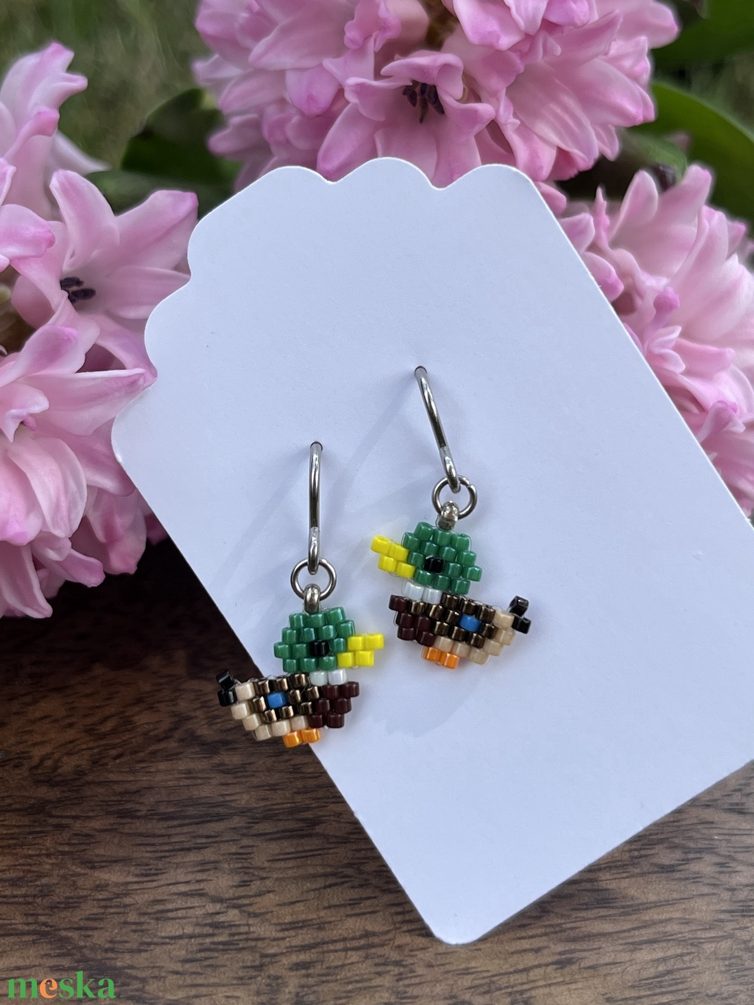 Vadkacsa fülbevaló - ékszer - fülbevaló - lógó fülbevaló - Meska.hu