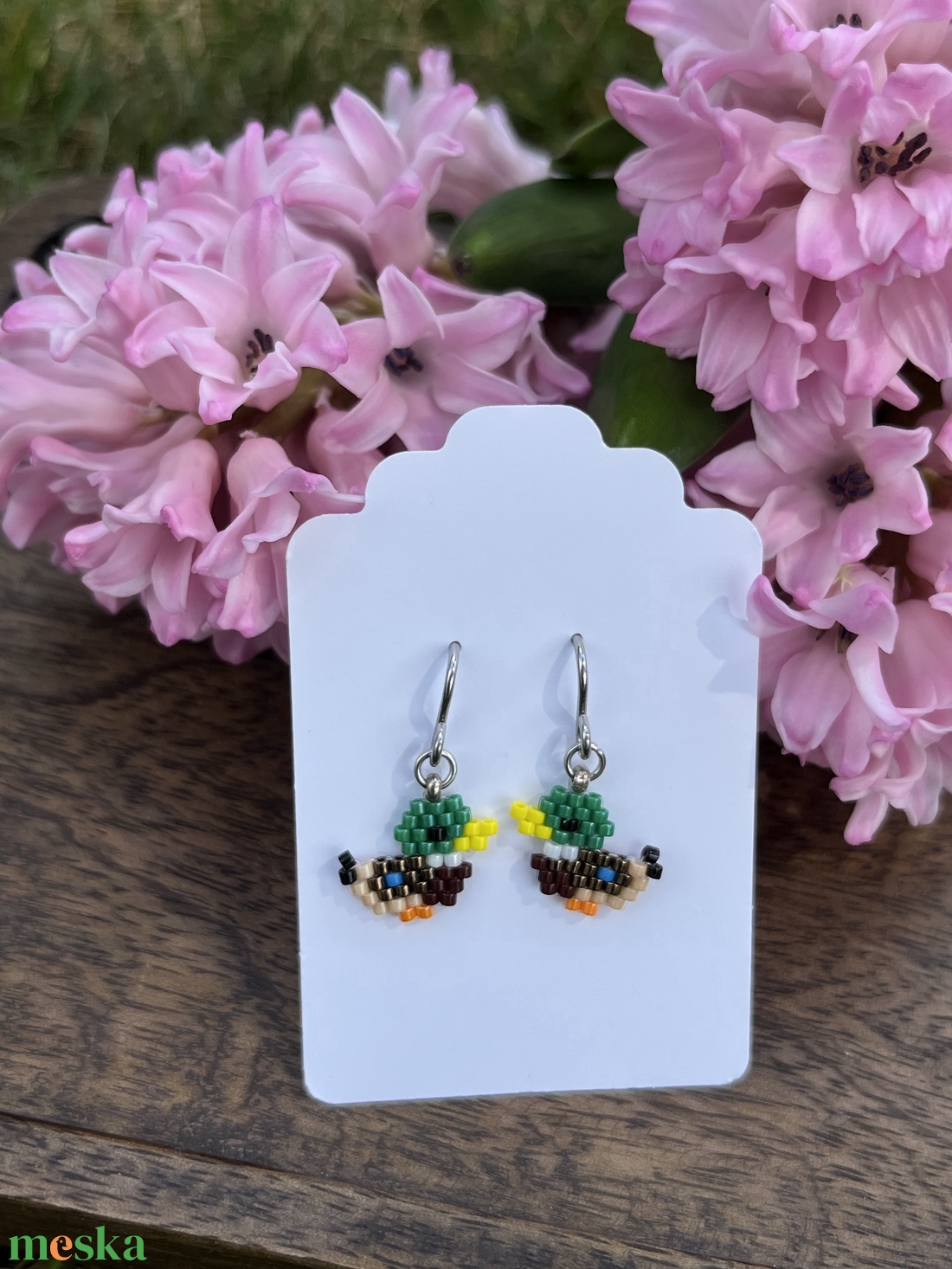 Vadkacsa fülbevaló - ékszer - fülbevaló - lógó fülbevaló - Meska.hu