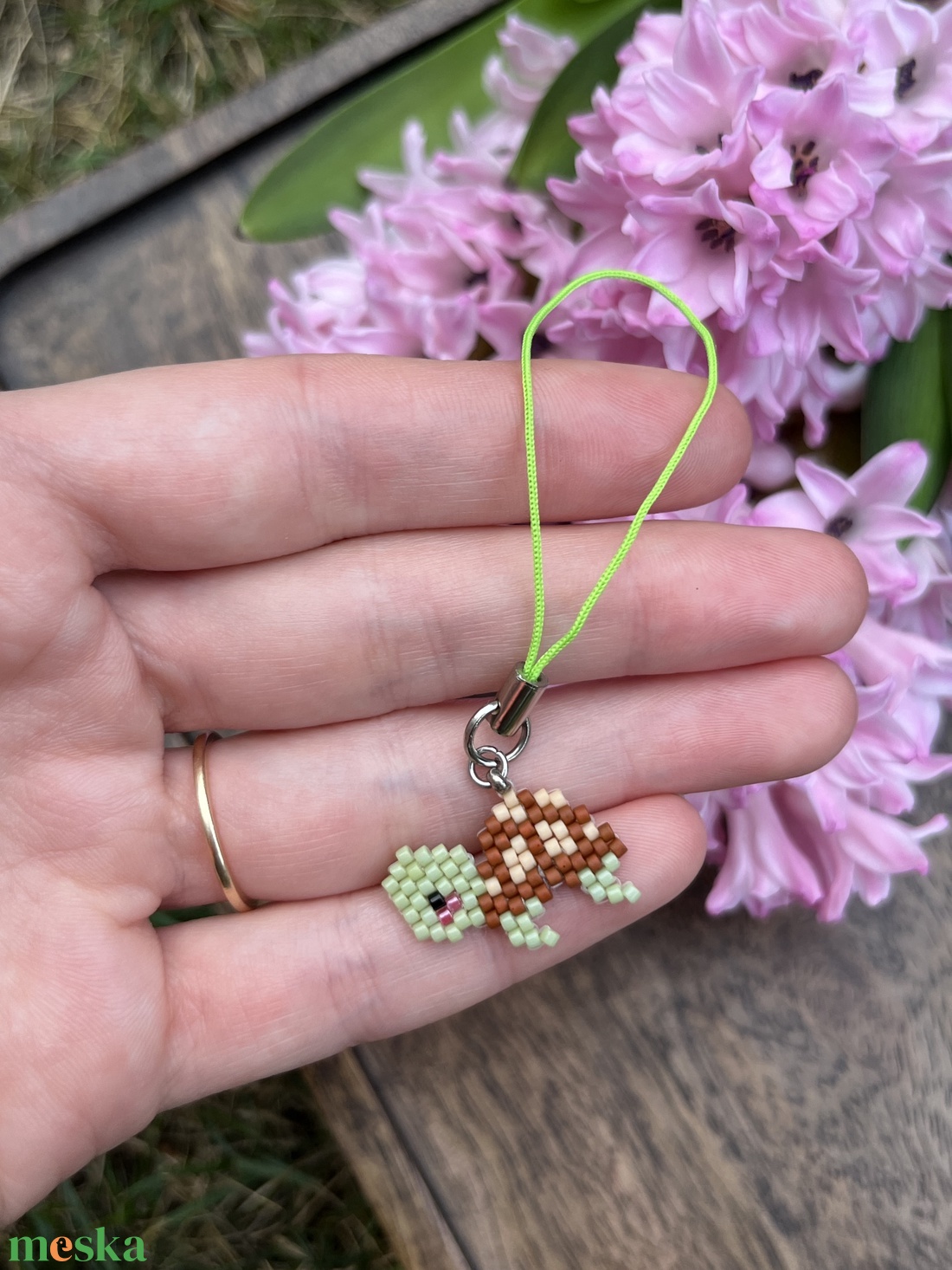 Teknős táskadísz - táska & tok - kulcstartó & táskadísz - táskadísz - Meska.hu