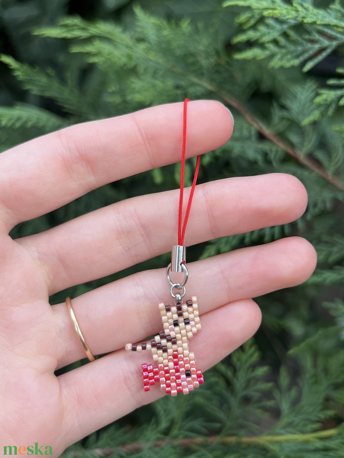 Cica halacskával táskadísz - táska & tok - kulcstartó & táskadísz - táskadísz - Meska.hu