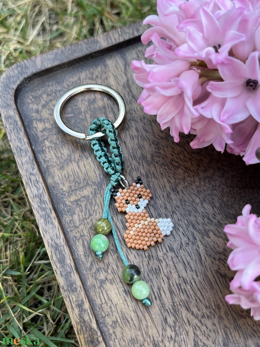 Rókás kulcstartó ásványokkal - táska & tok - kulcstartó & táskadísz - kulcstartó - Meska.hu