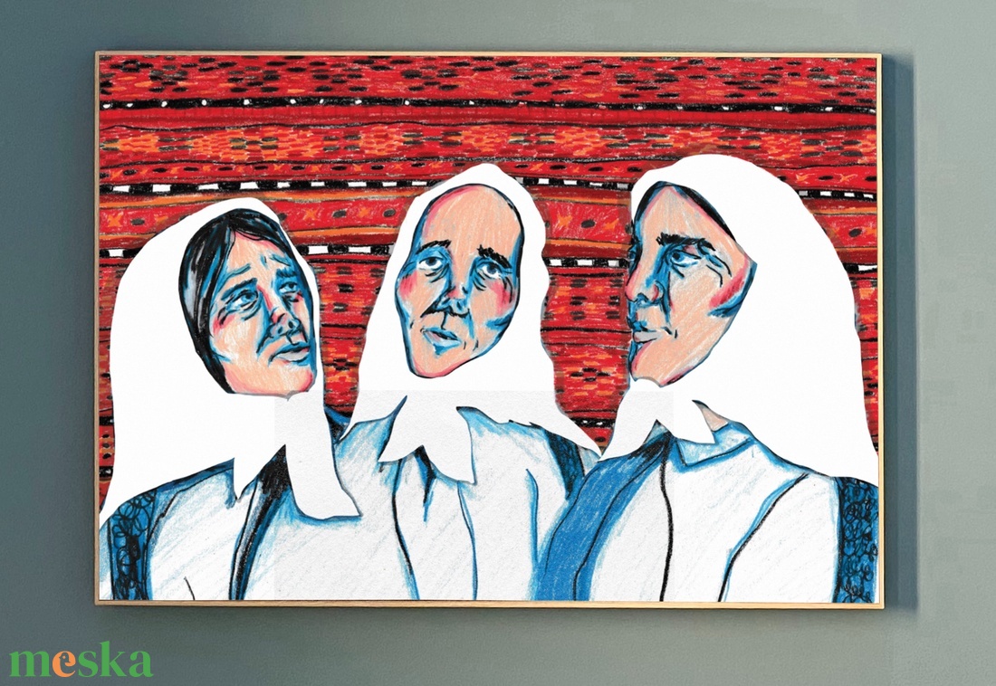 Moldvában  - művészet - grafika & illusztráció - művészi nyomat - Meska.hu