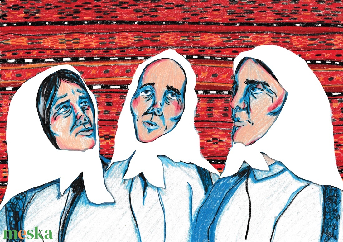 Moldvában  - művészet - grafika & illusztráció - művészi nyomat - Meska.hu