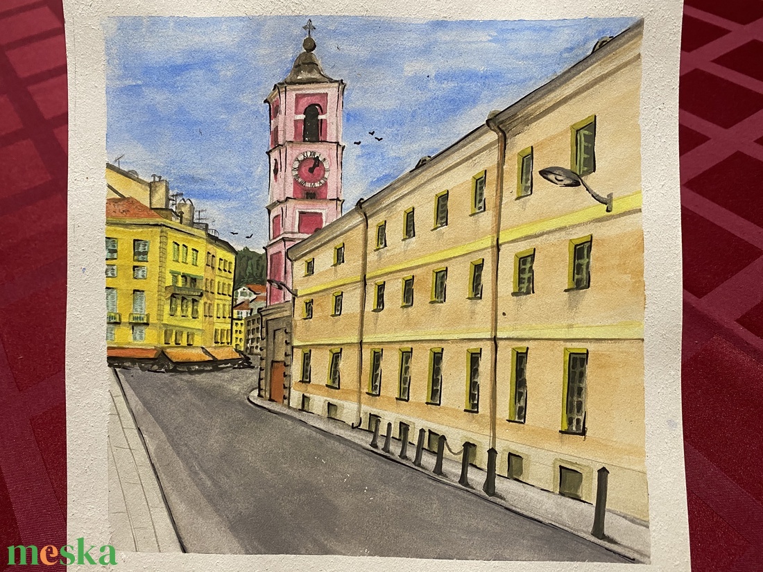 Nizza - akvarell festmény - művészet - festmény - akvarell - Meska.hu