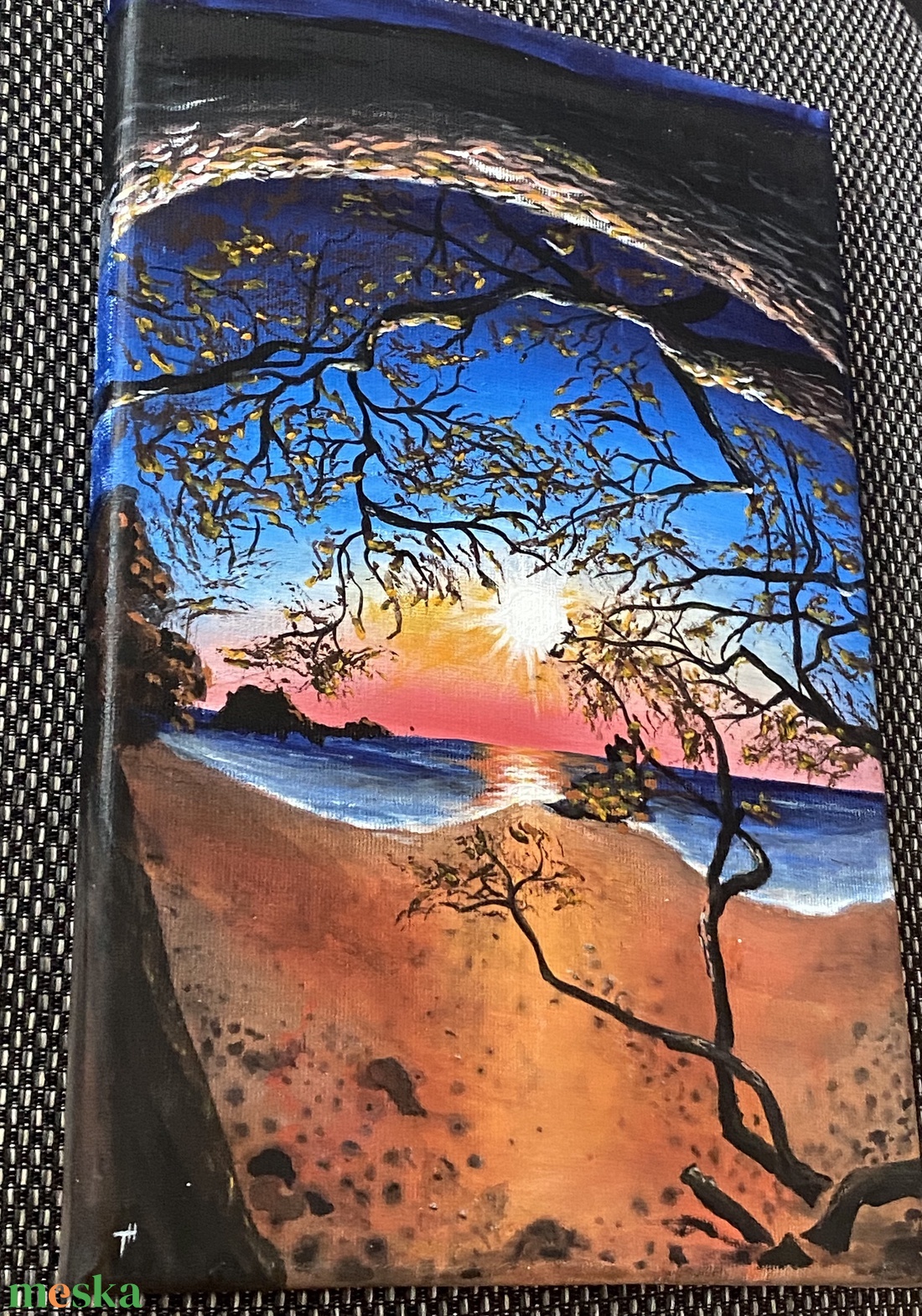 Naplemente - akril festmény feszített vásznon - művészet - festmény - akril - Meska.hu