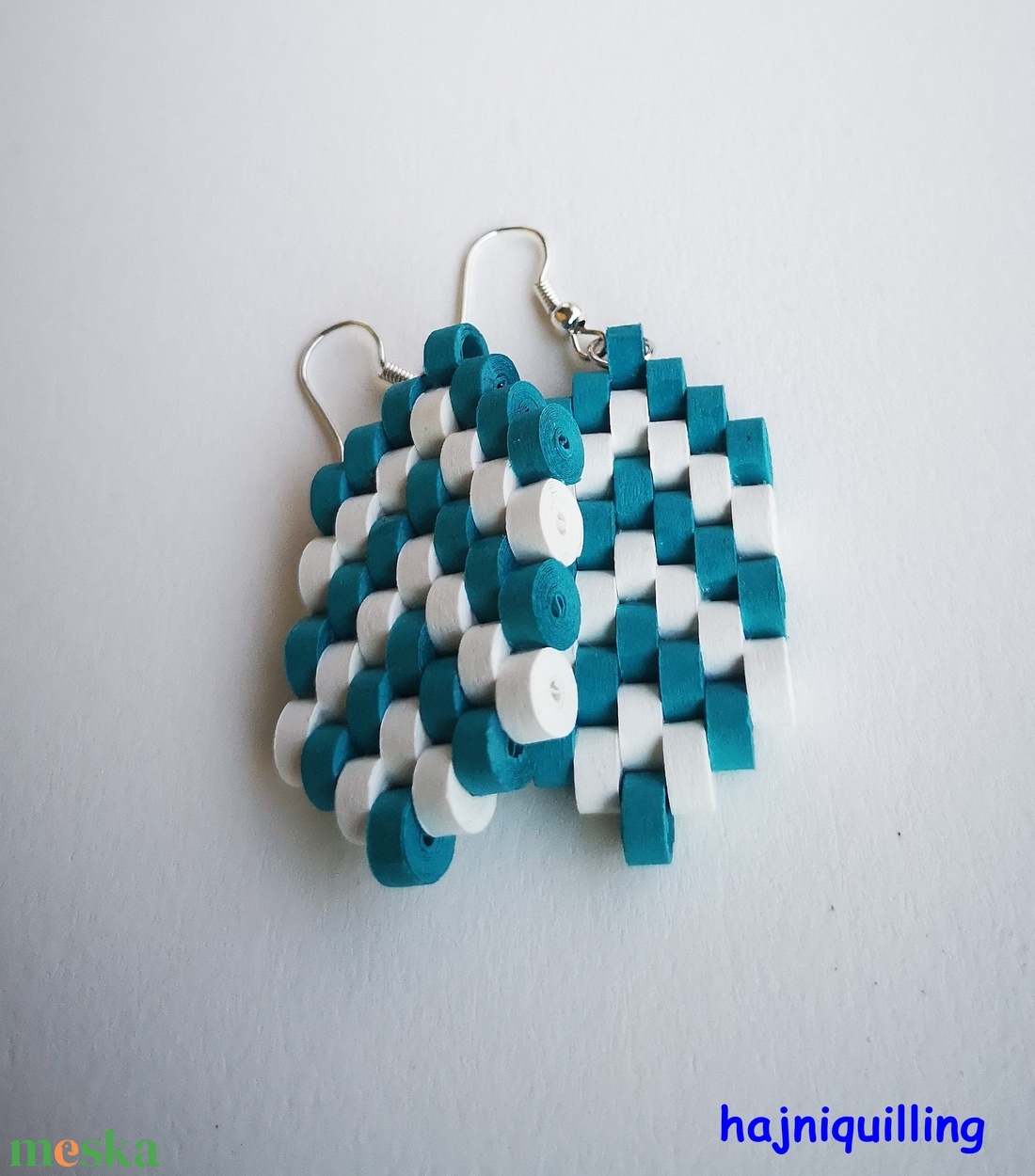 Nyíl minta fülbevaló - ékszer - fülbevaló - lógó fülbevaló - Meska.hu