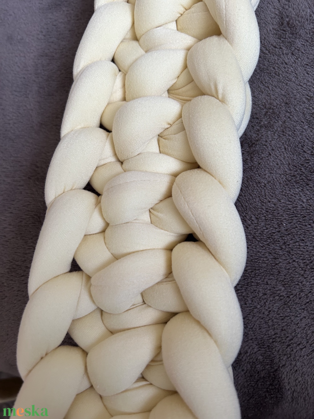 Kézzel horgolt 220 cm hosszú 10 cm magas baba ágyrács védő  - baba - mama - baba ágynemű - rácsvédő & baldachin - Meska.hu