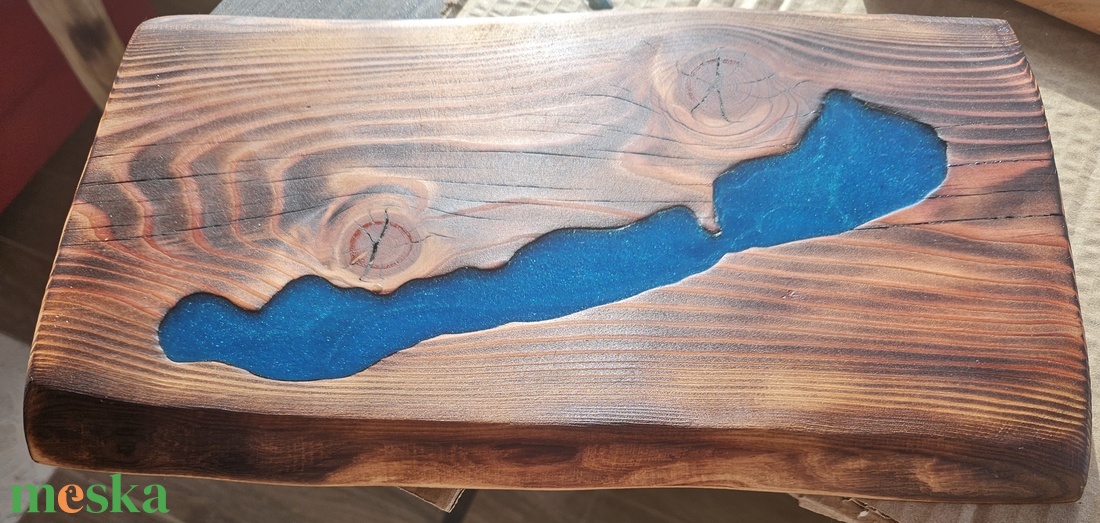 Balaton kép, fa+epoxy gyanta - diy (csináld magad) - egységcsomag - Meska.hu