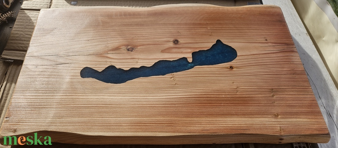 Balaton kép, fa+epoxy gyanta - diy (csináld magad) - egységcsomag - Meska.hu