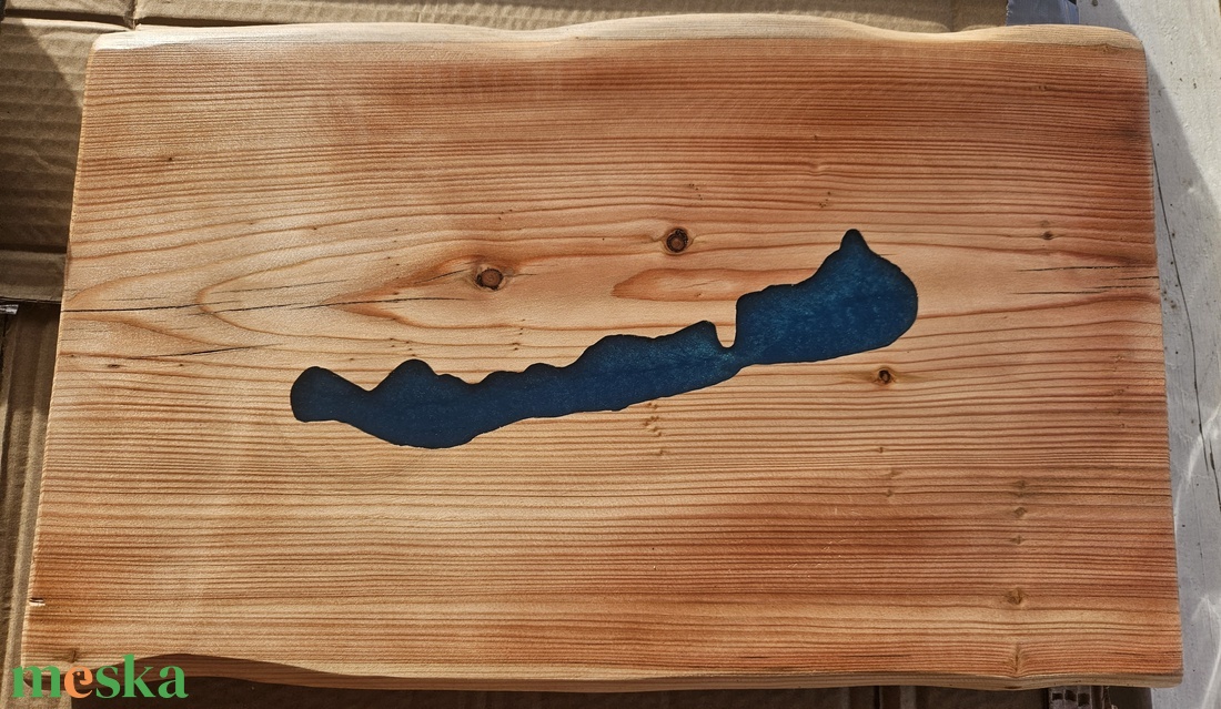 Balaton kép, fa+epoxy gyanta - diy (csináld magad) - egységcsomag - Meska.hu