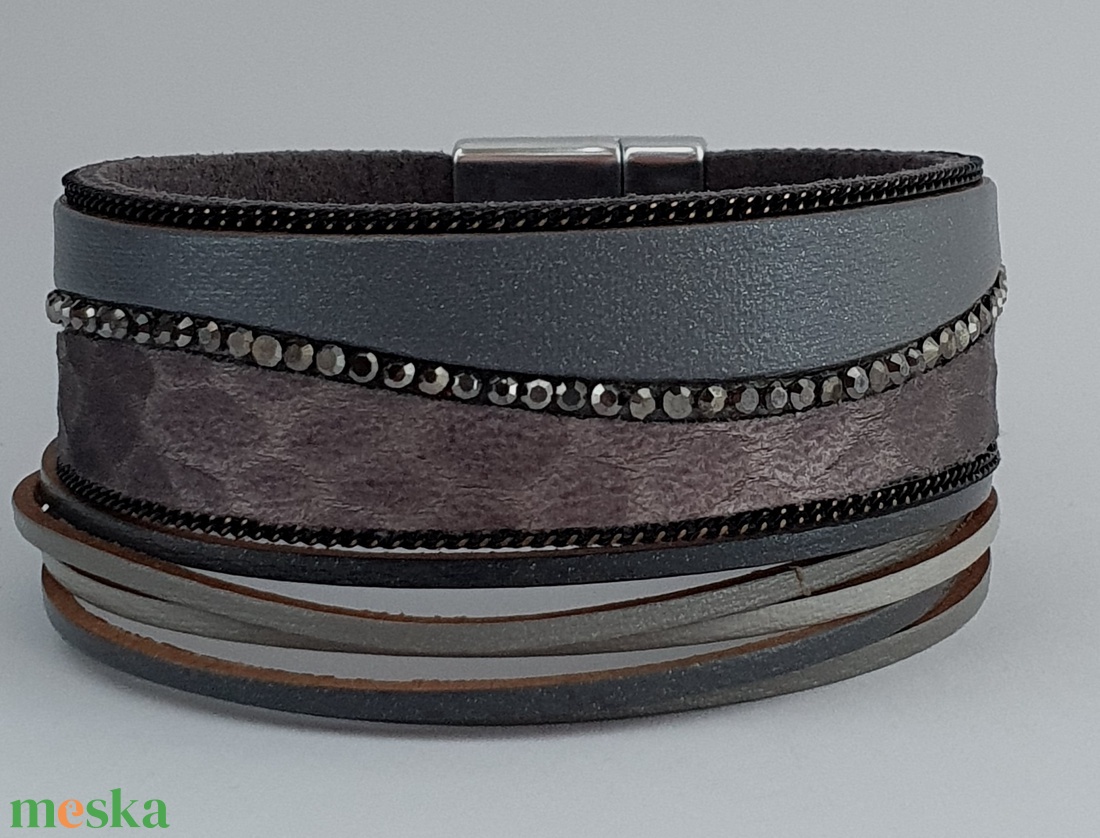 Cuff női karkötö szürke- metál barna - ékszer - karkötő - karperec - Meska.hu Cuff női karkötö szürke- metál barna - ékszer - karkötő - karperec - Meska.hu