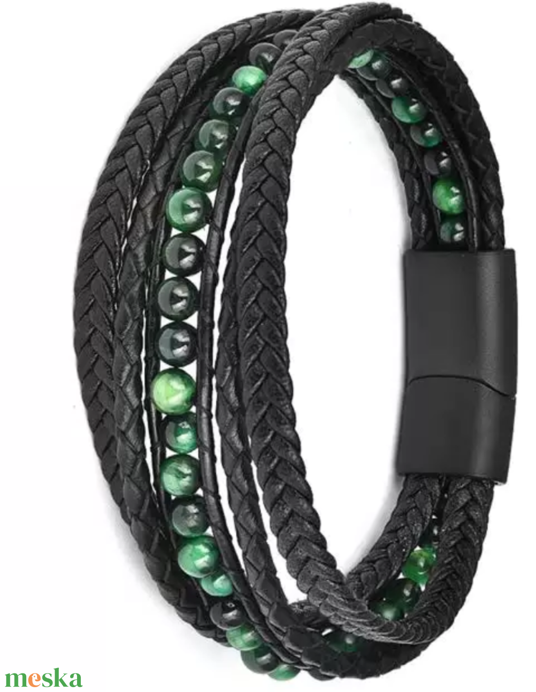 Unisex 4mm tőbb szálas bőr karkötő zöld tigris szemmel - ékszer - karkötő - gyöngyös karkötő - Meska.hu Unisex 4mm tőbb szálas bőr karkötő zöld tigris szemmel - ékszer - karkötő - gyöngyös karkötő - Meska.hu