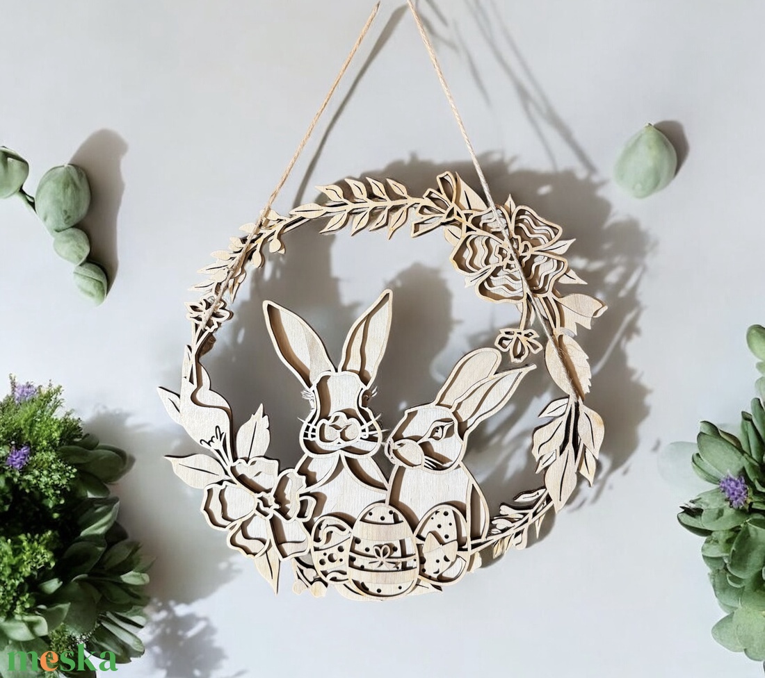 Tavaszi, húsvéti ajtókopogtató, dekoráció - otthon & életmód - dekoráció - ajtó- és ablak dekoráció - ajtódísz & kopogtató - Meska.hu