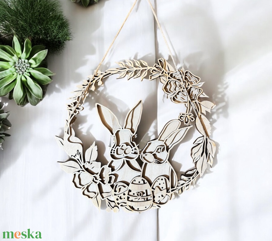 Tavaszi, húsvéti ajtókopogtató, dekoráció - otthon & életmód - dekoráció - ajtó- és ablak dekoráció - ajtódísz & kopogtató - Meska.hu