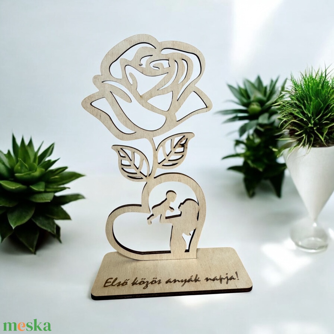 Anyák napi örökrózsa - otthon & életmód - papír, írószer - ajándékozás kellékei - ajándékkísérő - Meska.hu