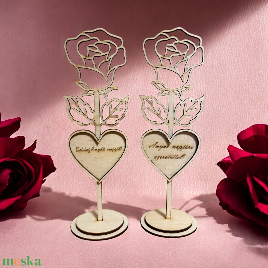 Anyák napi örökrózsa - egyedi felirattal - otthon & életmód - dekoráció - virágdísz és tartó - csokor & virágdísz - Meska.hu