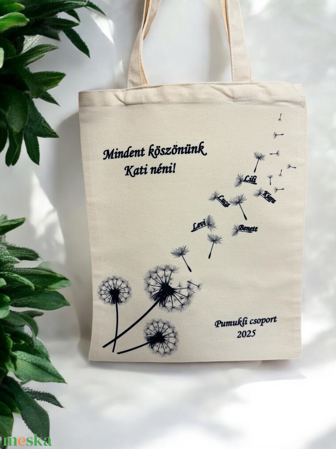 Pitypangos vászontáska, nevekkel - táska & tok - bevásárlás & shopper táska - shopper, textiltáska, szatyor - Meska.hu Pitypangos vászontáska, nevekkel - táska & tok - bevásárlás & shopper táska - shopper, textiltáska, szatyor - Meska.hu