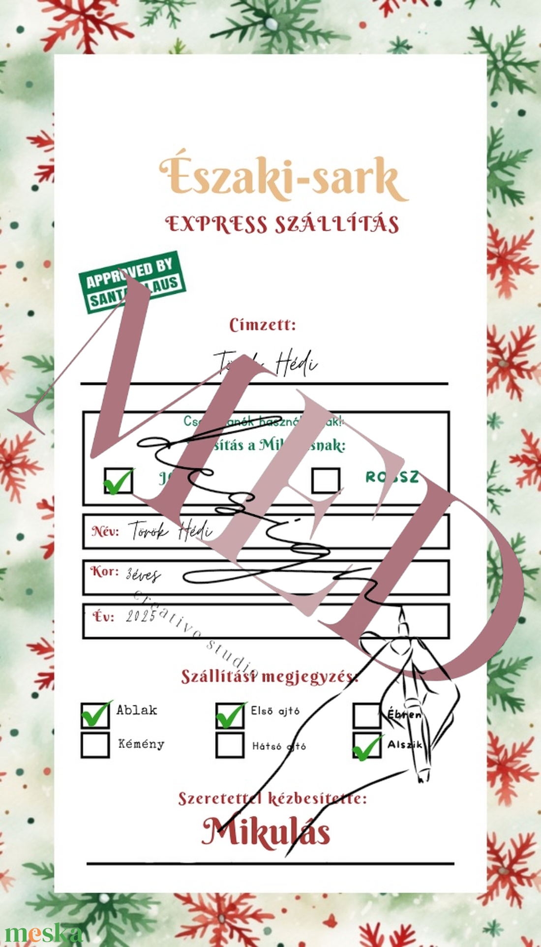 Mikulás levele csomag - 9db-os - karácsony - mikulás - mikulás ajándékok - Meska.hu